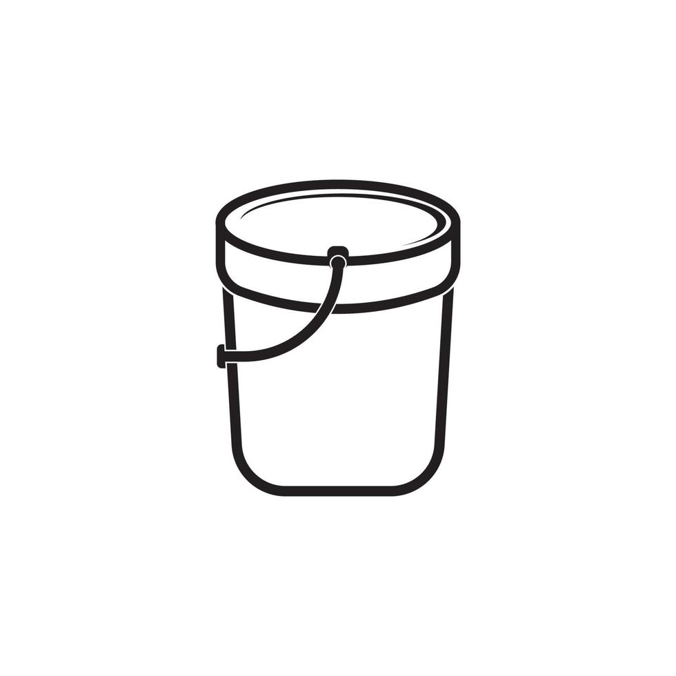 secchio icona vettore illustrazione semplice design