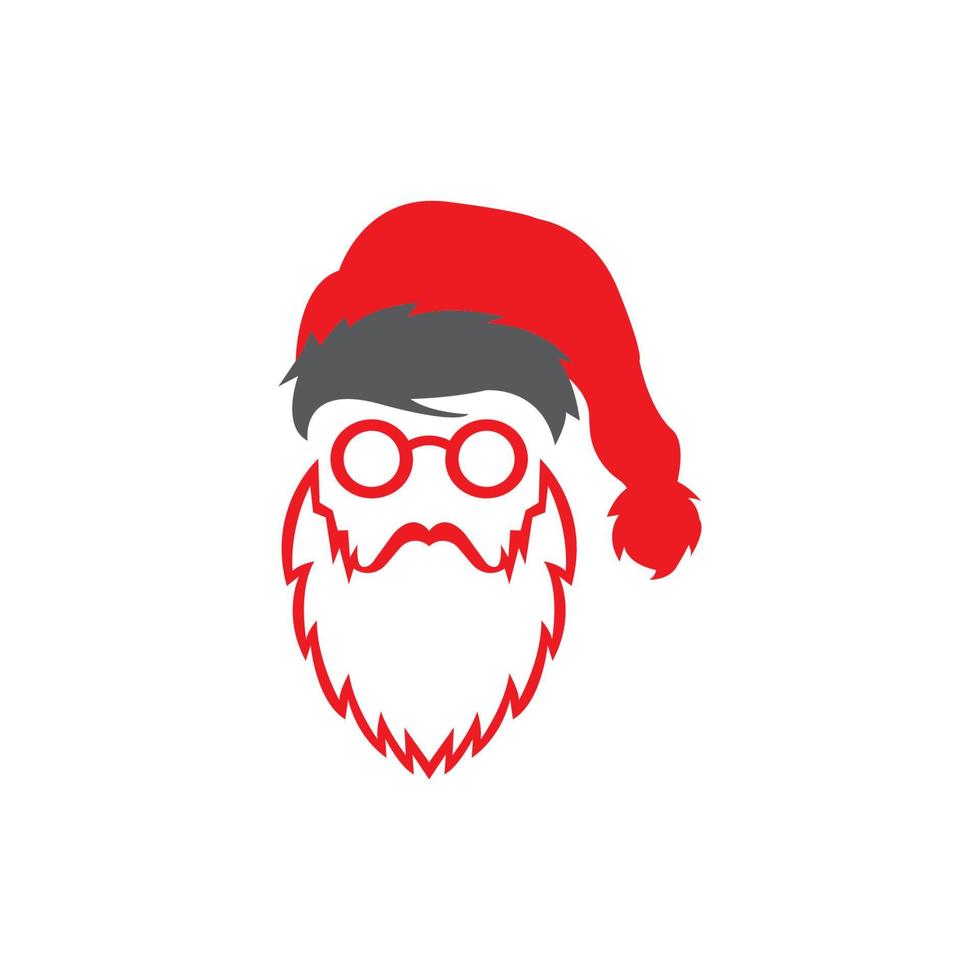 Santa Claus logo vettore illustrazione modello design