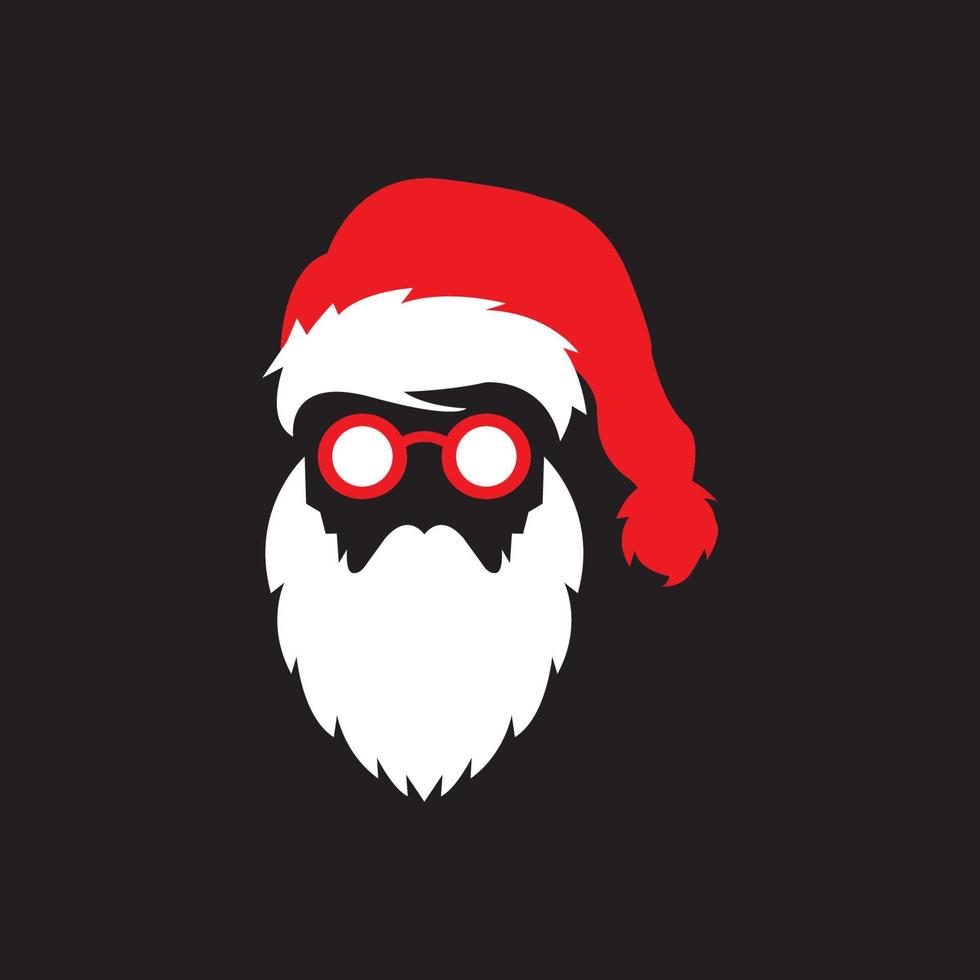 Santa Claus logo vettore illustrazione modello design