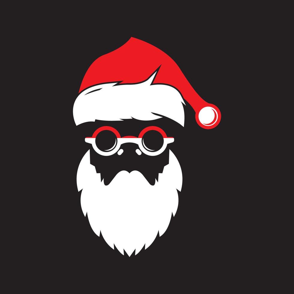 Santa Claus logo vettore illustrazione modello design