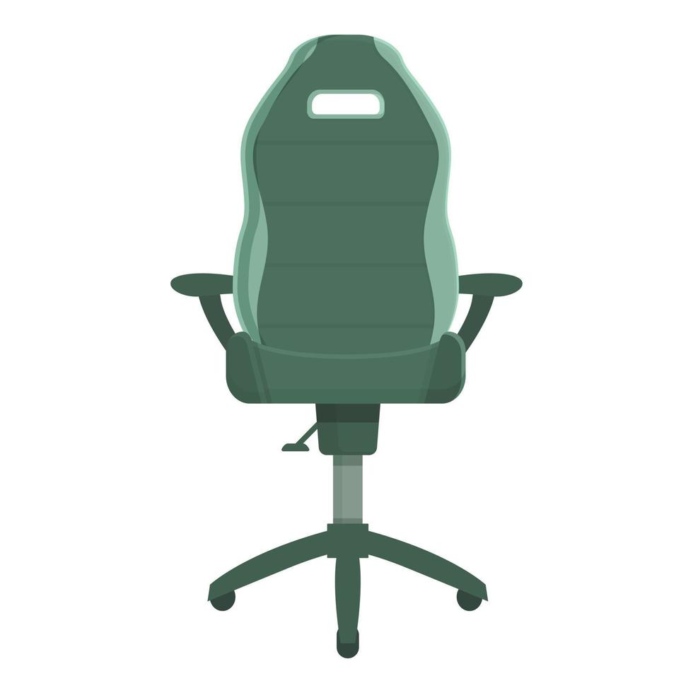 verde oliva gamer sedia icona cartone animato vettore. gioco posto a sedere vettore