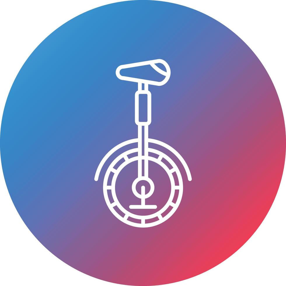 monociclo linea pendenza cerchio sfondo icona vettore
