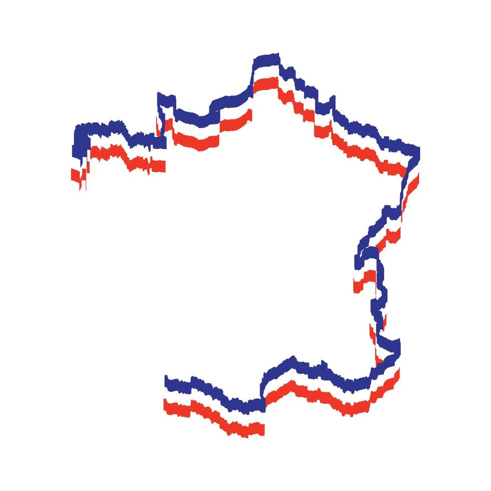 Francia mappa vettoriale