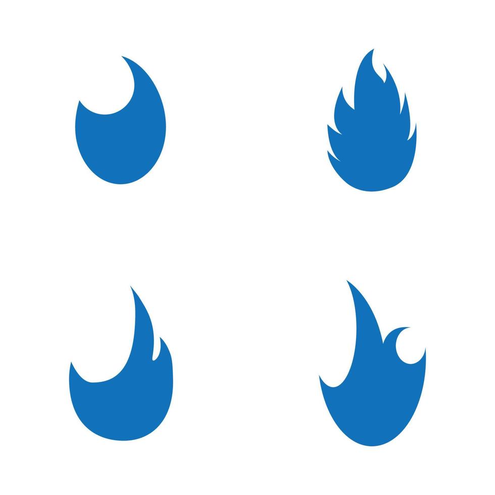 blu fuoco fiamma logo vettore