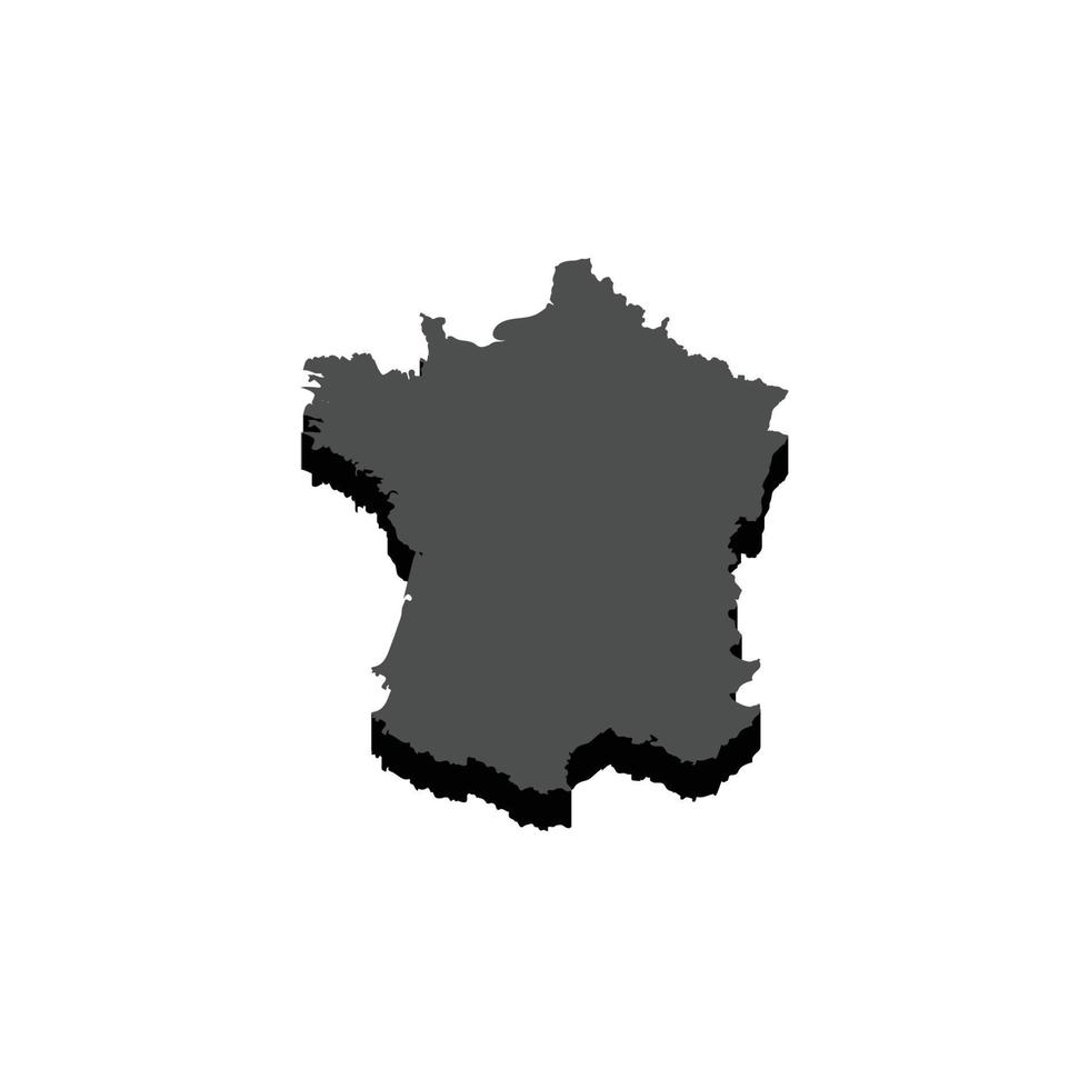 Francia carta geografica logo illustrazione design vettore