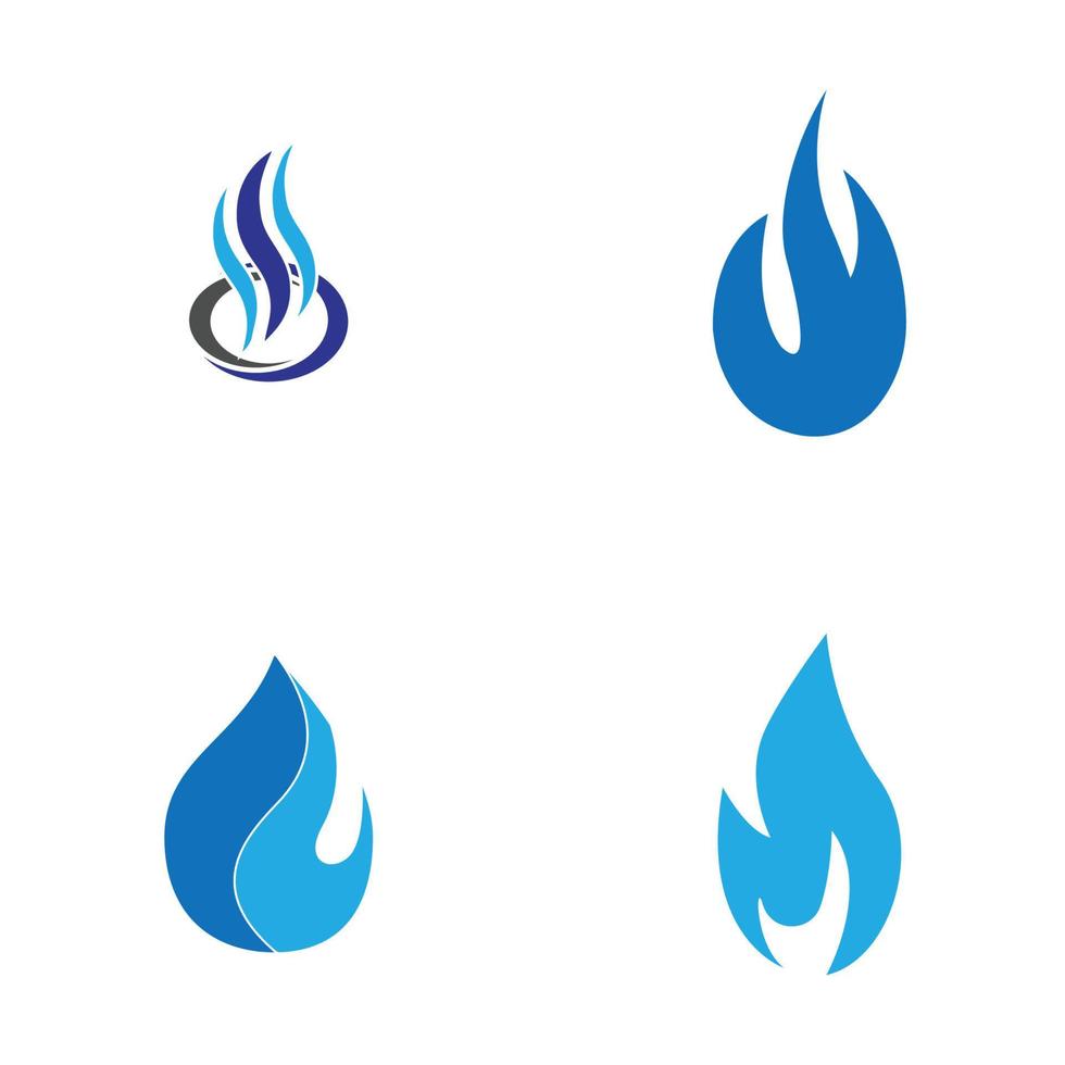 blu fuoco fiamma logo vettore