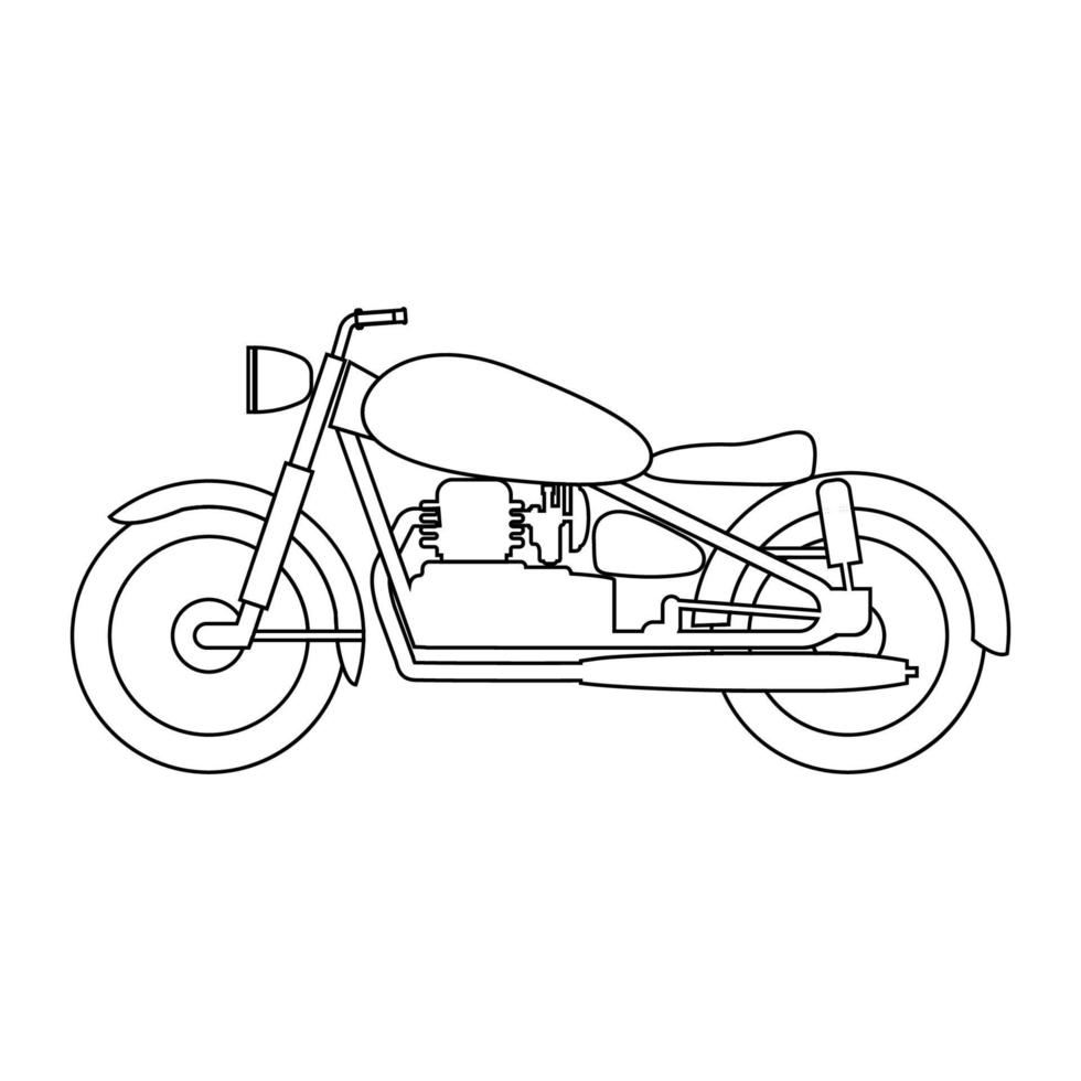 Vintage ▾ motocicletta icona Vektor illustrazione design vettore