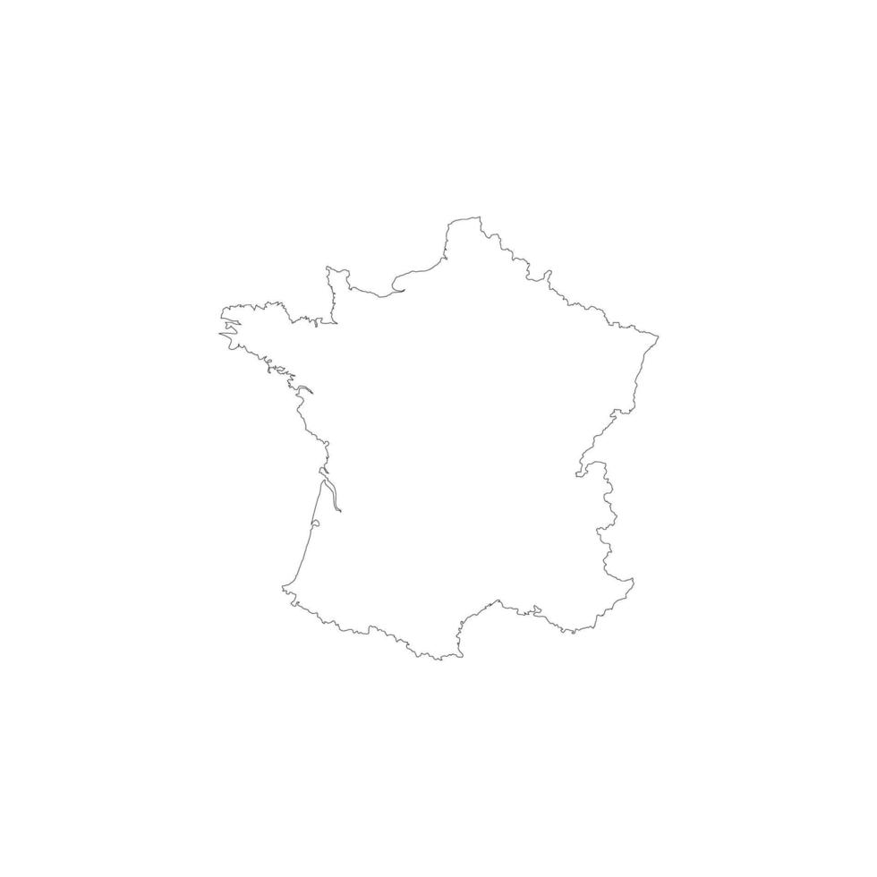 Francia carta geografica logo illustrazione design vettore