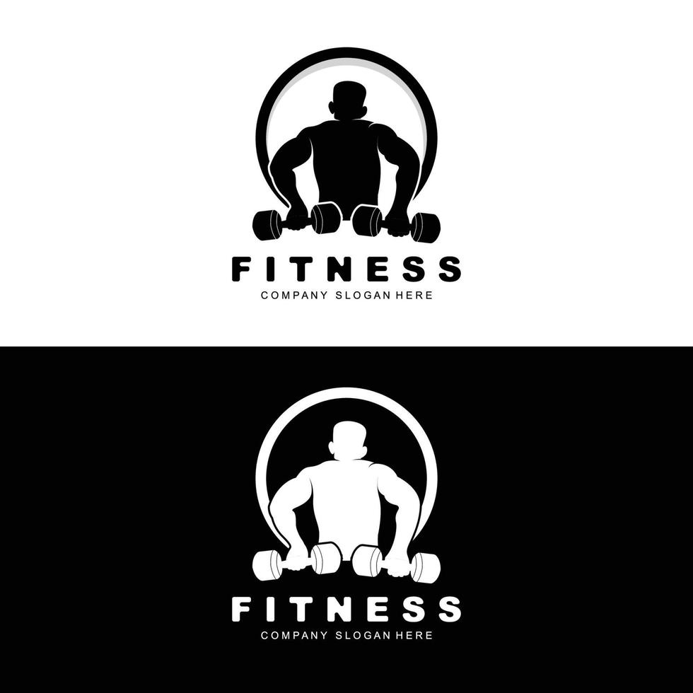 Palestra logo, fitness logo vettore, design adatto per fitness, gli sport attrezzatura, corpo Salute, corpo supplemento Prodotto Marche vettore