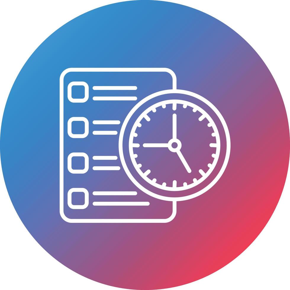 tempo gestione linea pendenza cerchio sfondo icona vettore