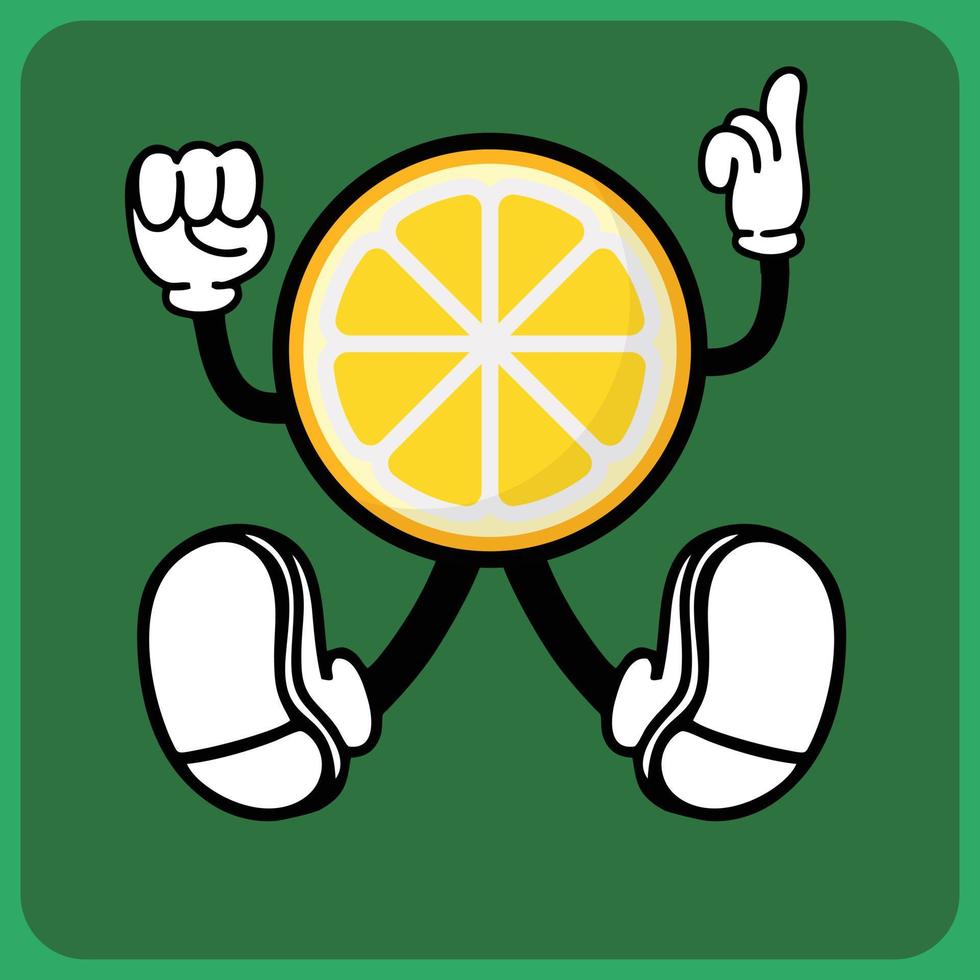 vettore illustrazione di un' cartone animato frutta personaggio con gambe e braccia