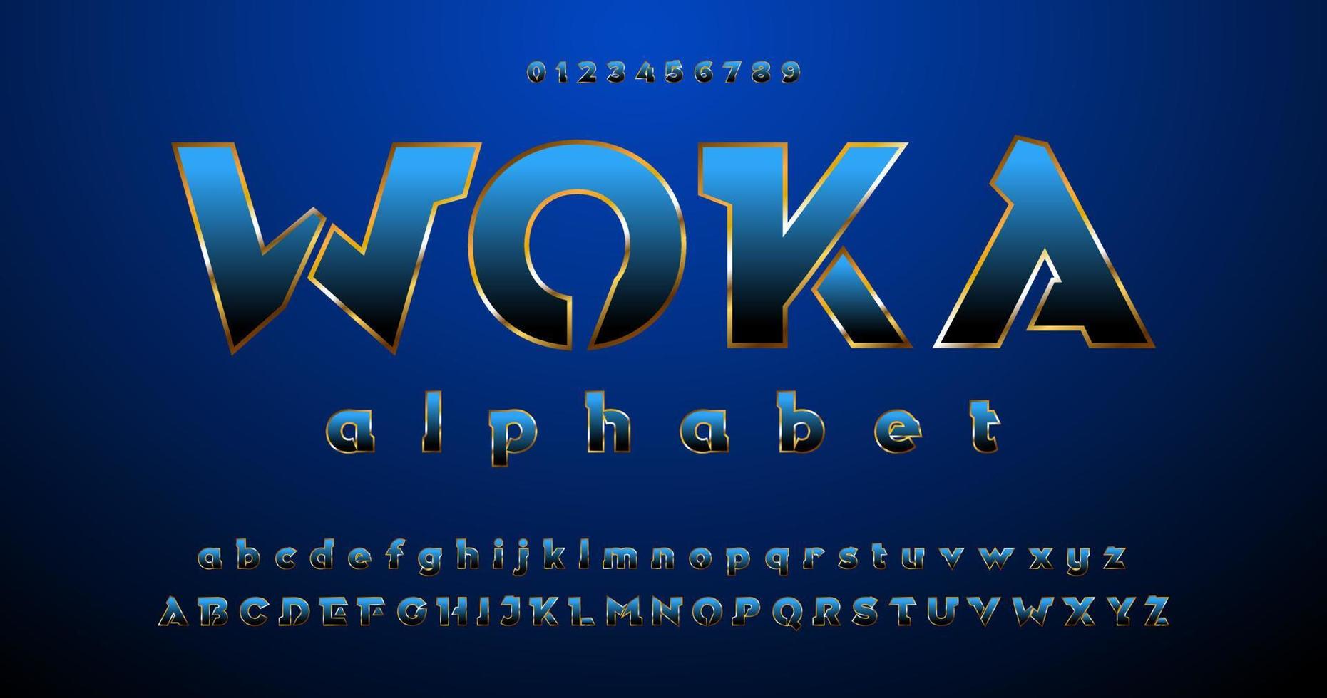 elegante stile alfabeto - decorativo alfabeto font e numeri. vettore
