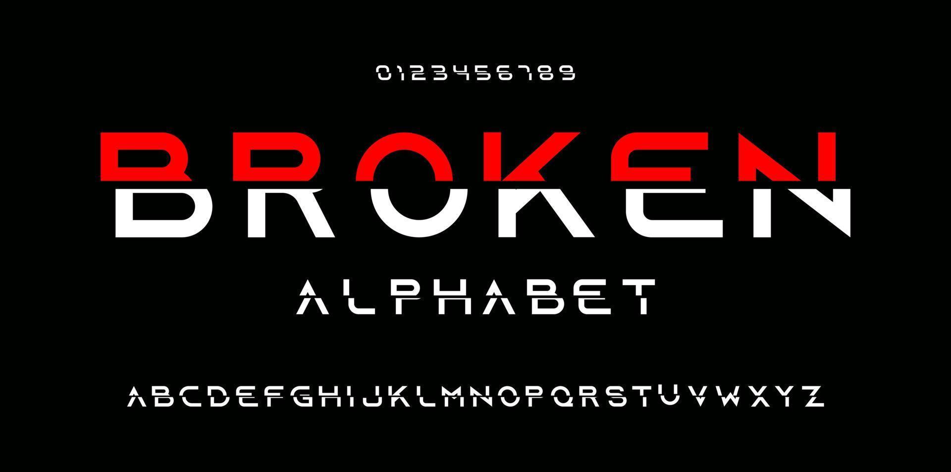 elegante stile alfabeto - decorativo alfabeto font e numeri. vettore