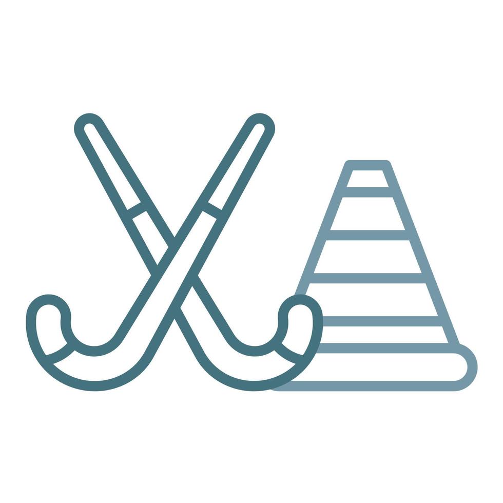 hockey pratica linea Due colore icona vettore