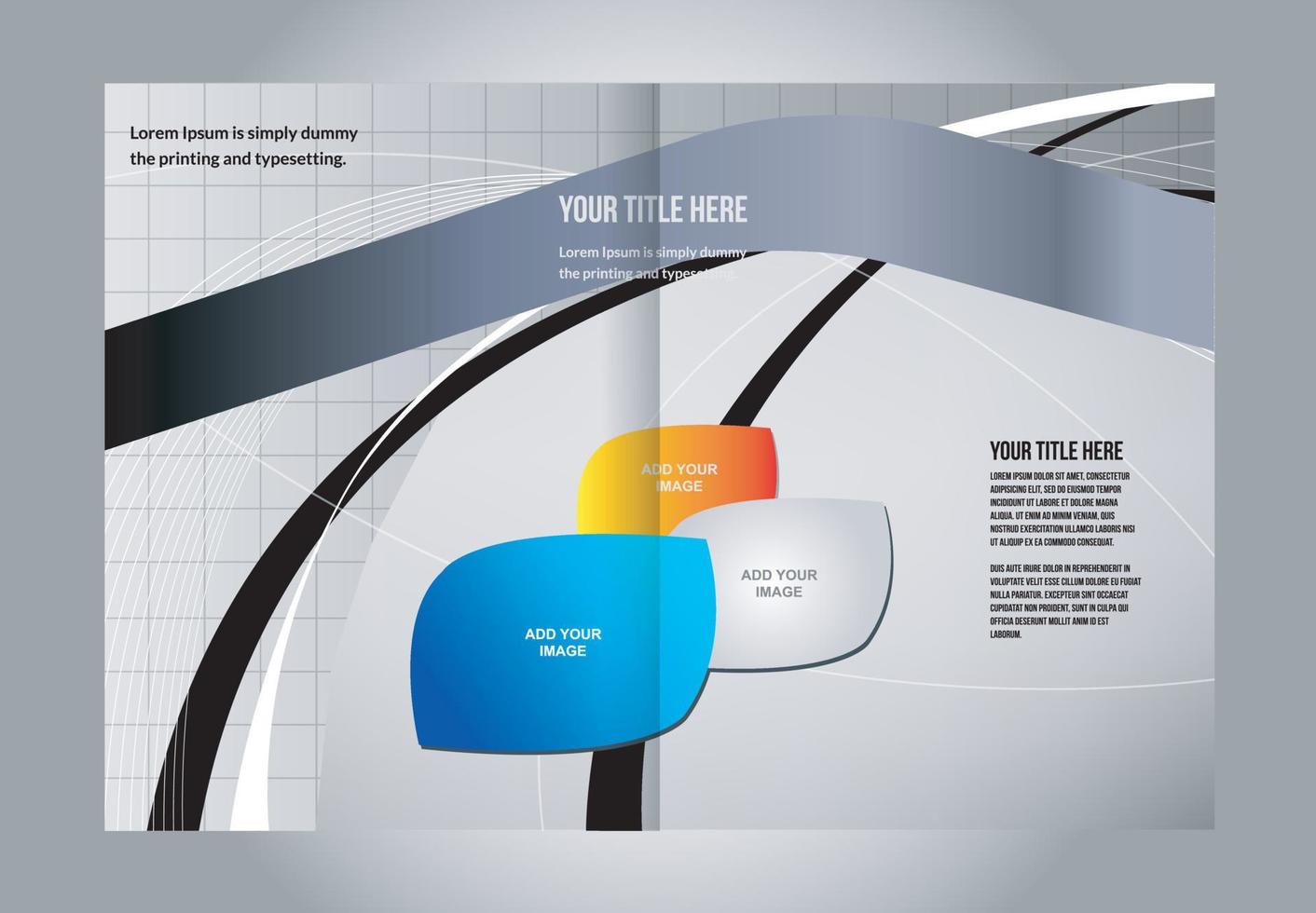 aziendale attività commerciale Bi-fold opuscolo design fascio vettore