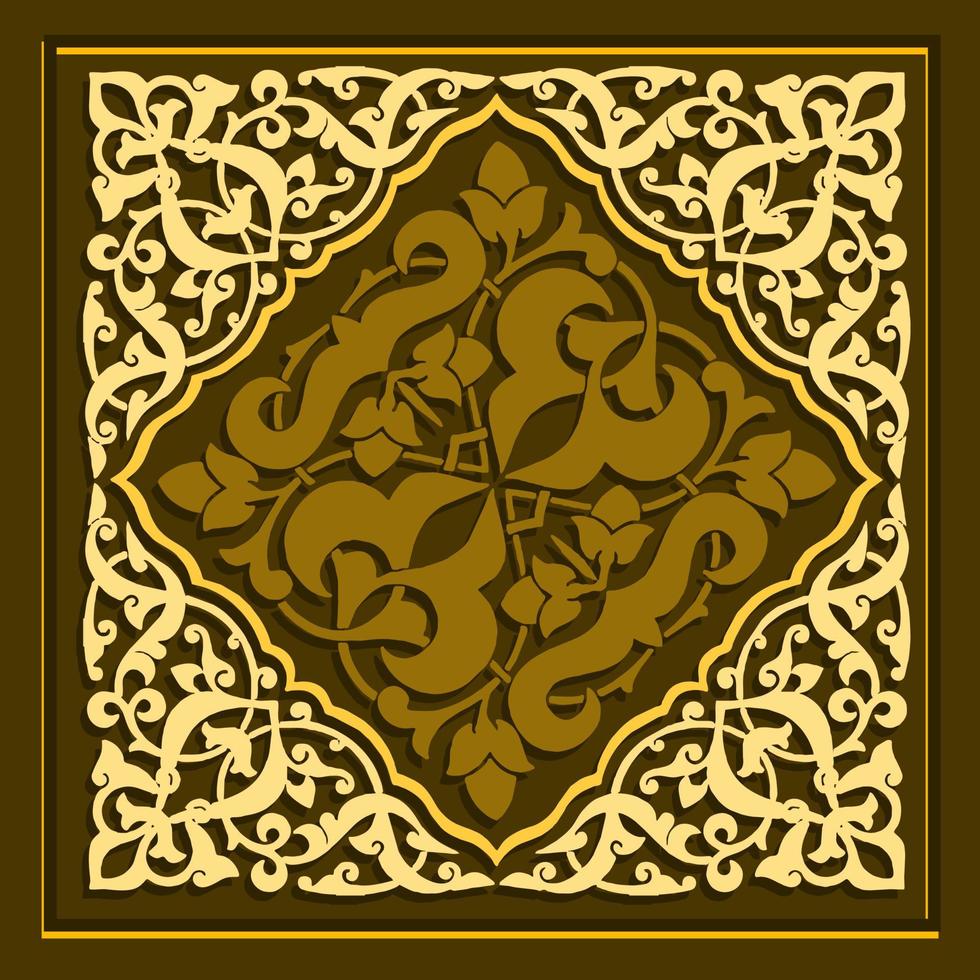 lusso mandala sfondo arabesco modello Arabo islamico est stile.decorativo mandala per Stampa, coperchio, opuscolo, volantino, bandiera vettore