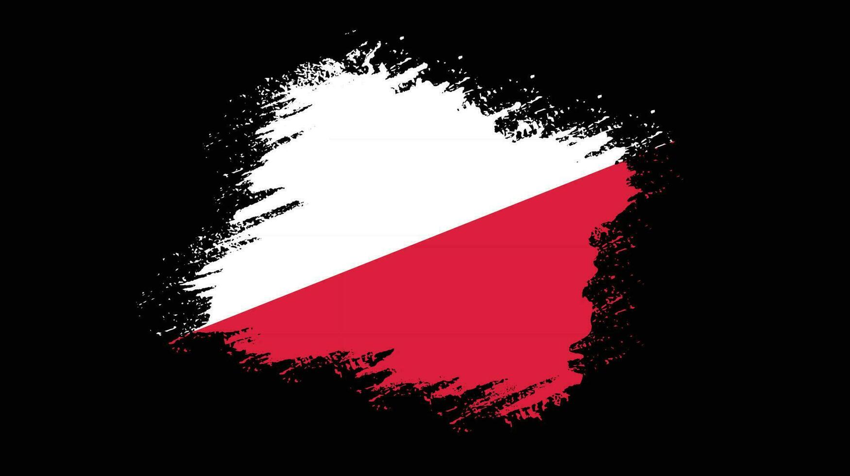Polonia spazzola grunge bandiera vettore