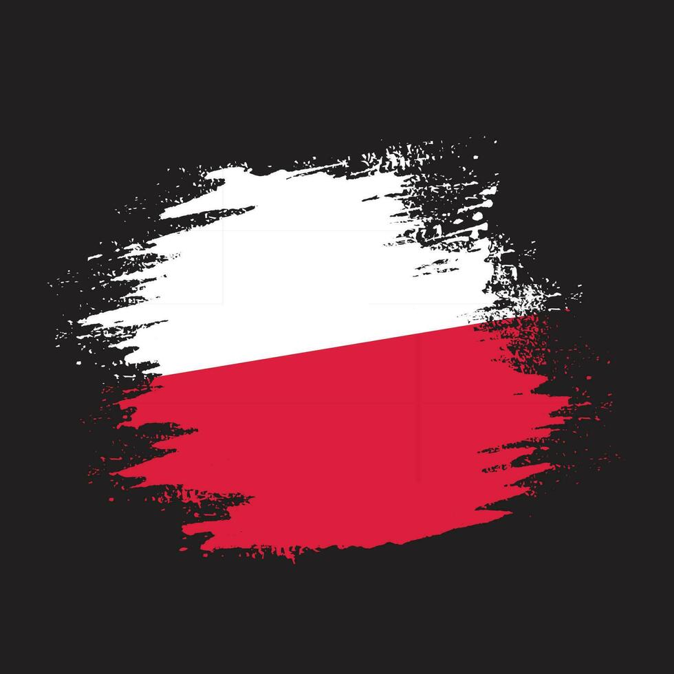 colorato grafico grunge struttura Polonia bandiera vettore