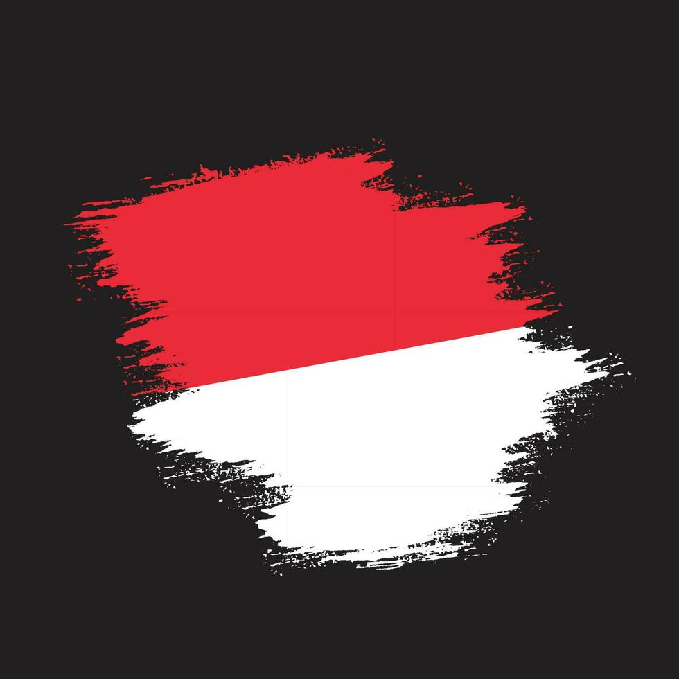 Vintage ▾ grunge struttura professionale Indonesia bandiera vettore