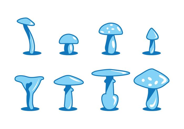 Vettori di funghi dei cartoni animati