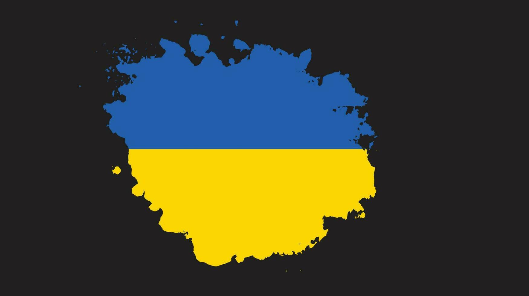 afflitto Ucraina grungy stile bandiera vettore