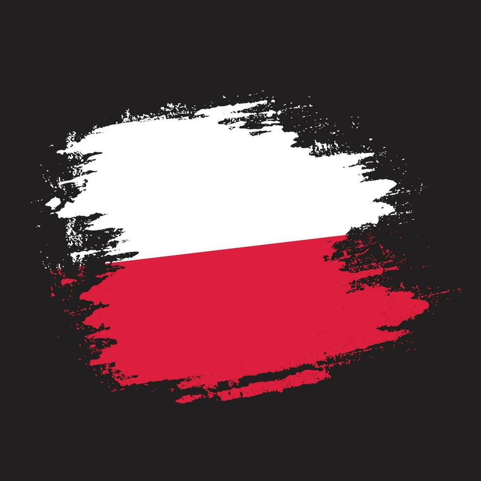 astratto Polonia grunge struttura bandiera design vettore