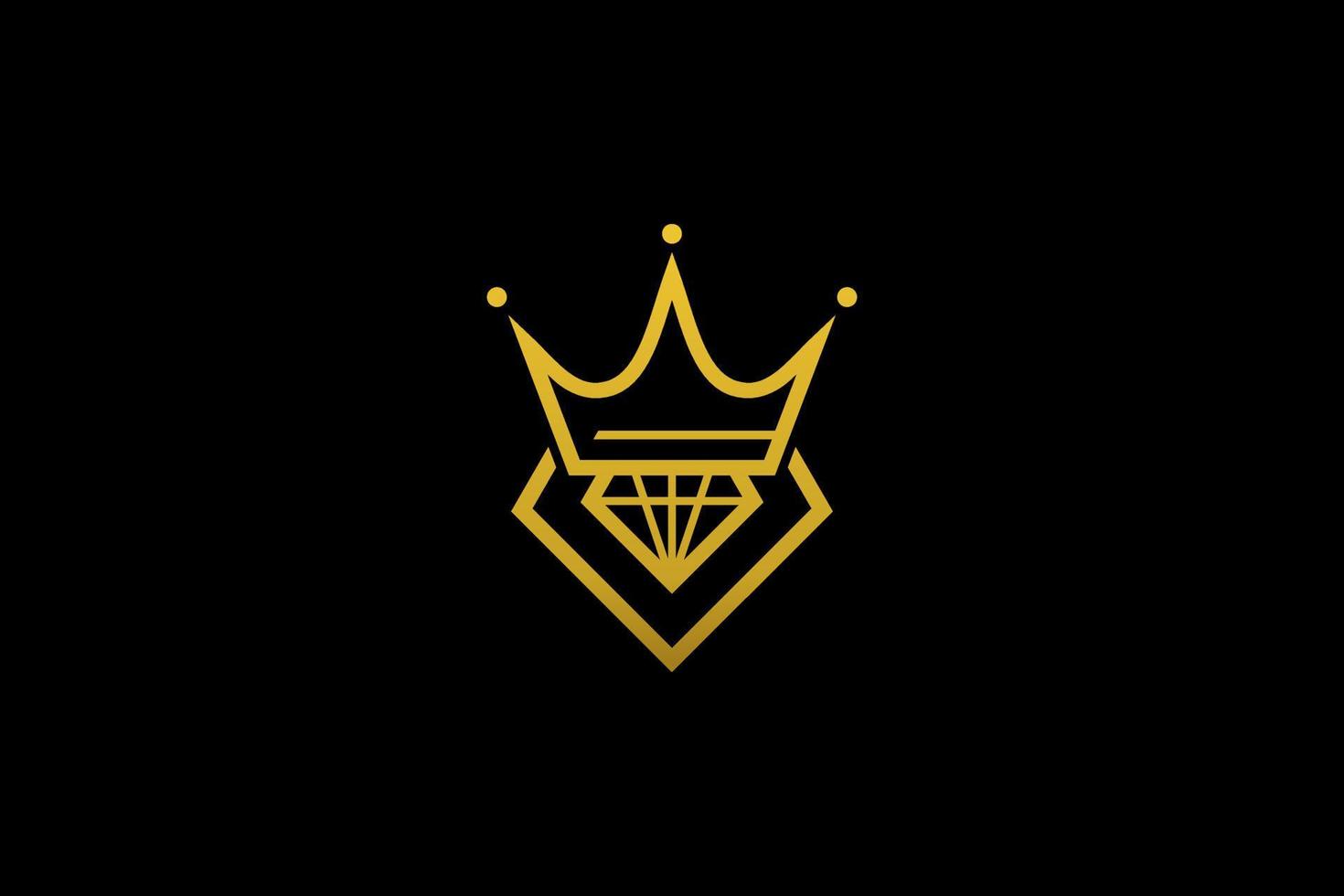 vettore grafico di diamante re logo modello, gioielleria logo simbolo, lusso diamante icona