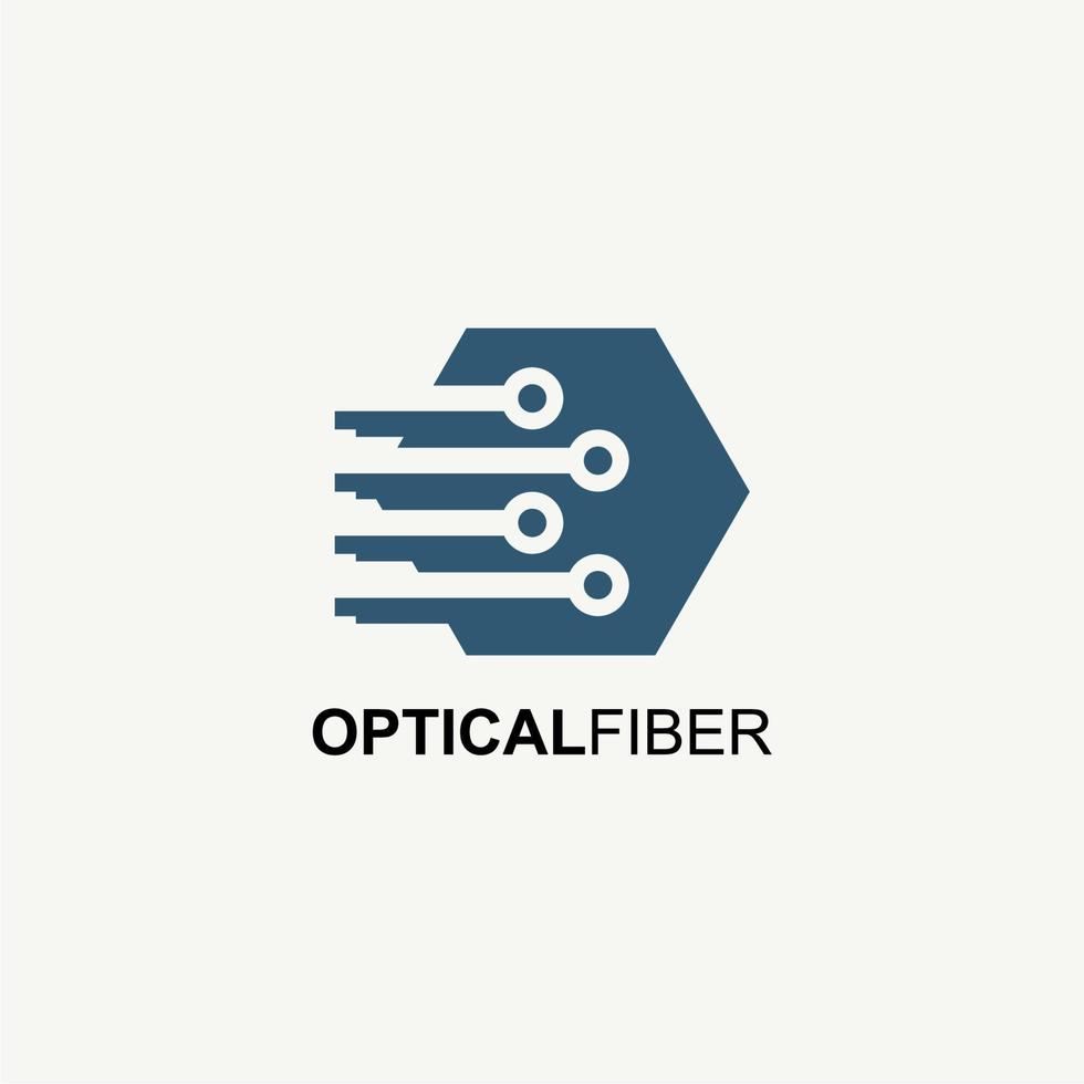 ottico fibra logo simbolo design illustrazione vettore