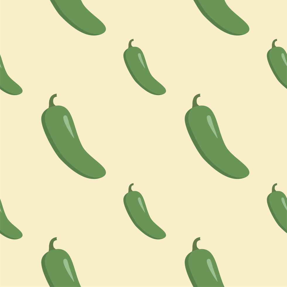 jalapeno Pepe senza soluzione di continuità modello. chili senza soluzione di continuità modello piatto design vettore illustrazione