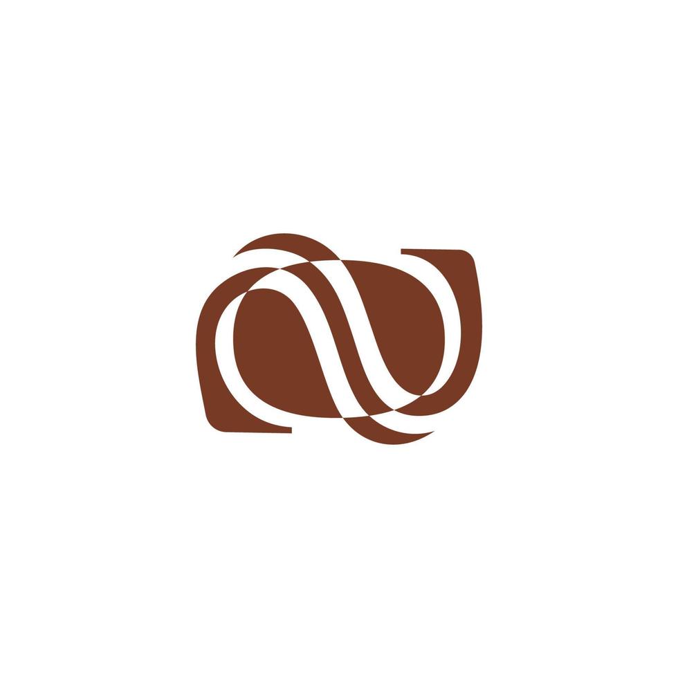 vettore di logo di simbolo di disegno geometrico astratto di forma del caffè