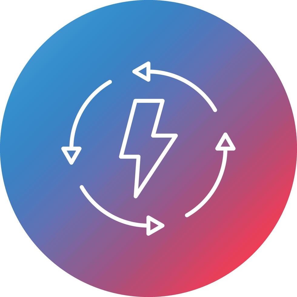 energia consumo linea pendenza cerchio sfondo icona vettore