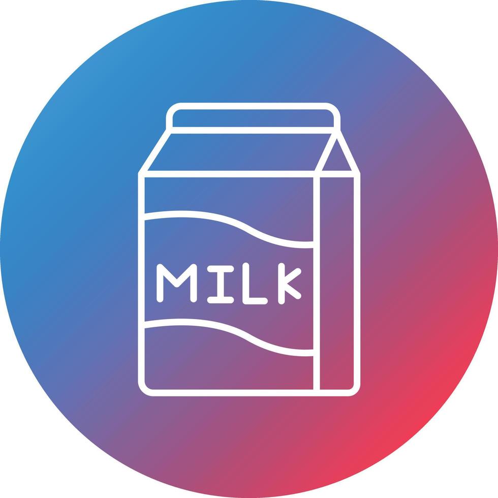 latte linea pendenza cerchio sfondo icona vettore