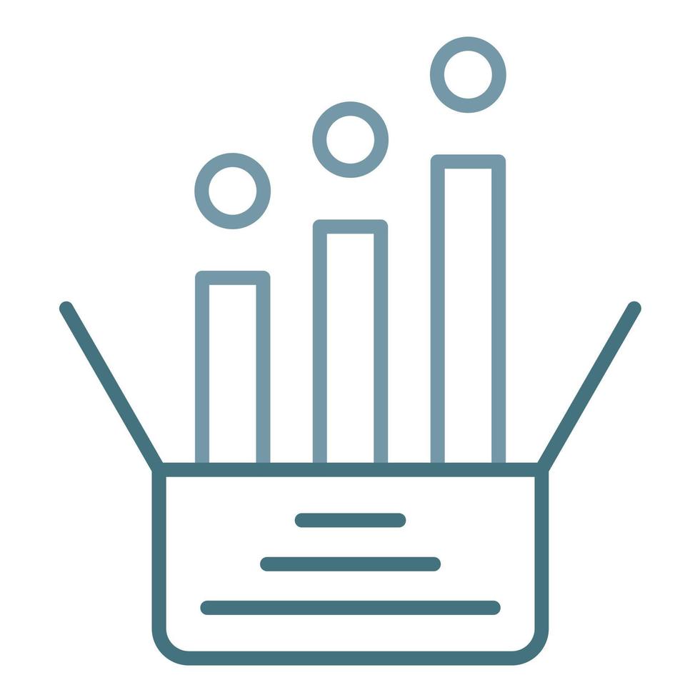 Prodotto crescita linea Due colore icona vettore