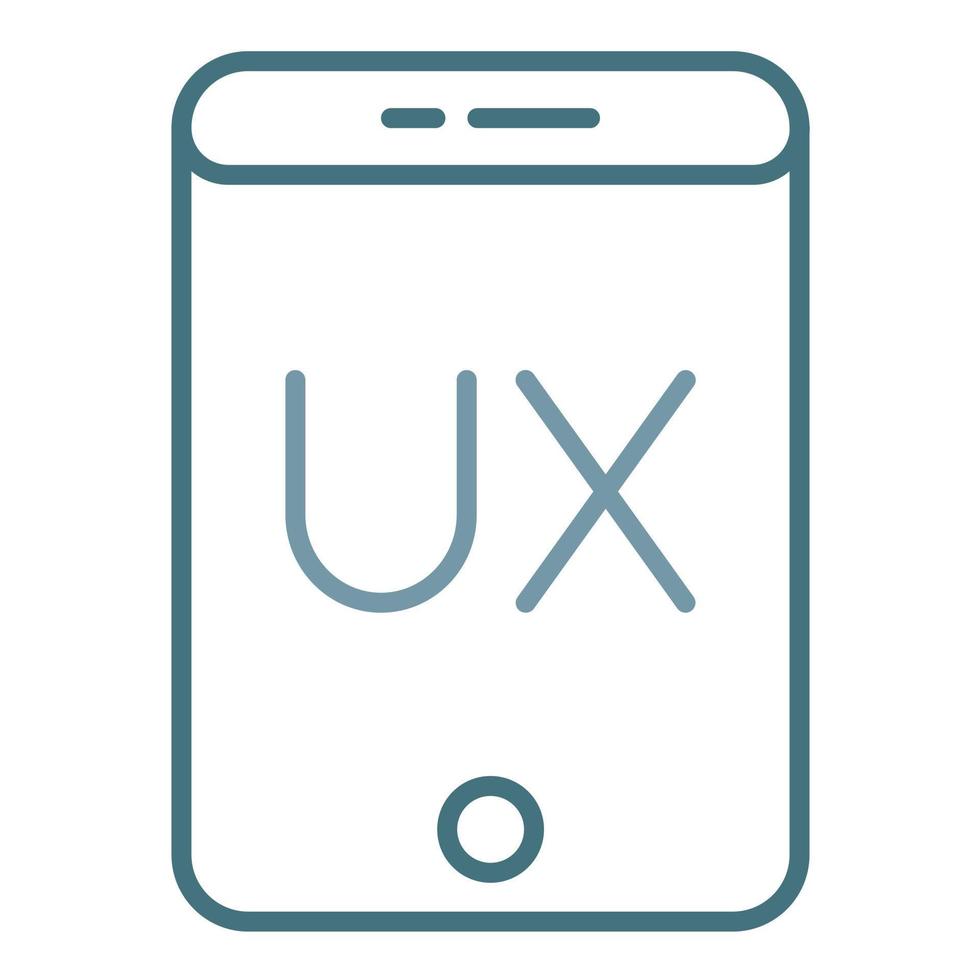 UX linea Due colore icona vettore