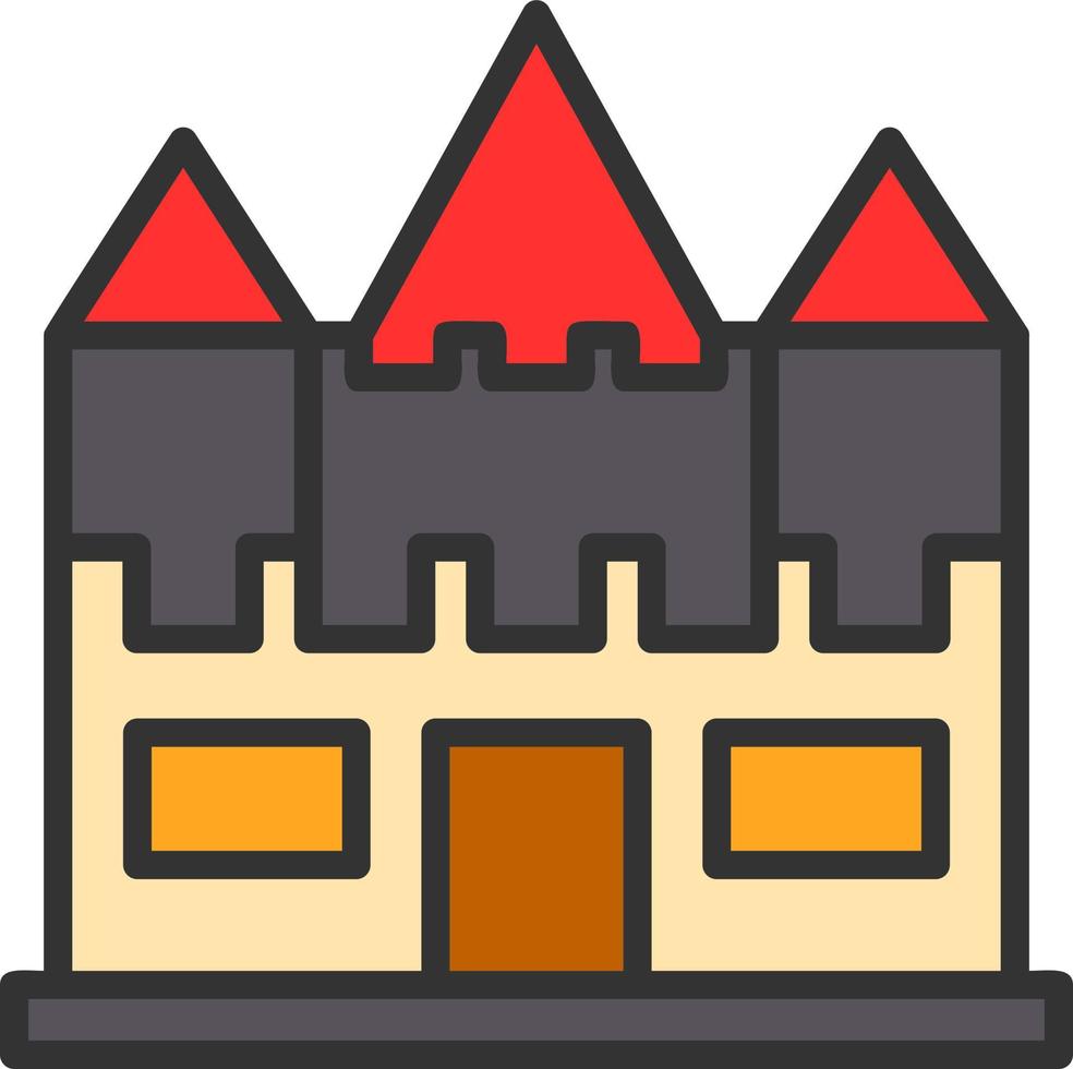 castello vettore icona design