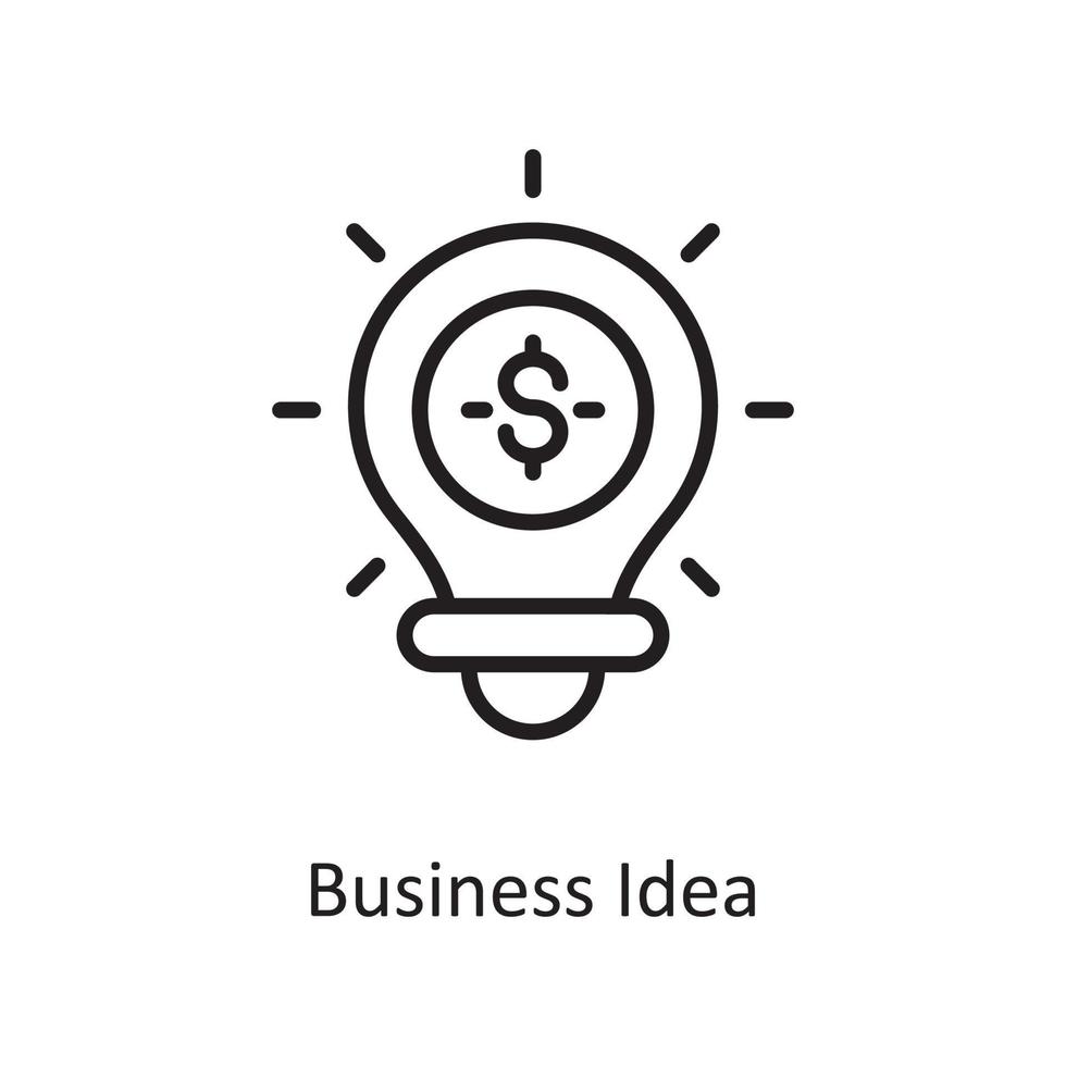 attività commerciale idea vettore schema icona design illustrazione. attività commerciale e dati gestione simbolo su bianca sfondo eps 10 file