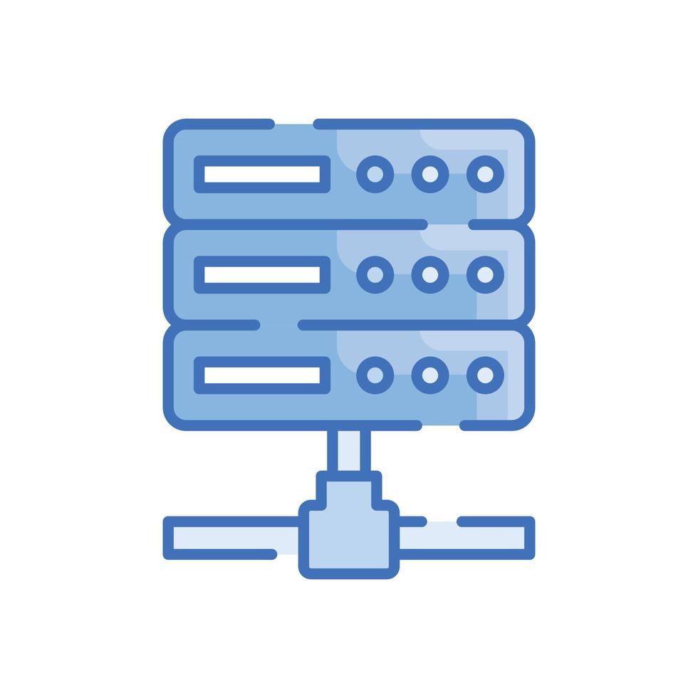 Rete server vettore blu icona nube calcolo simbolo eps 10 file