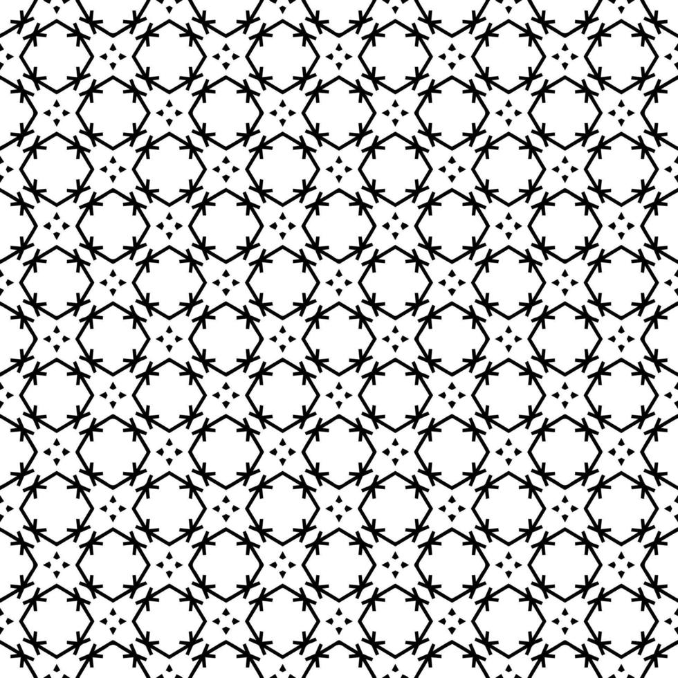 nero e bianca senza soluzione di continuità modello struttura. in scala di grigi ornamentale grafico design. vettore