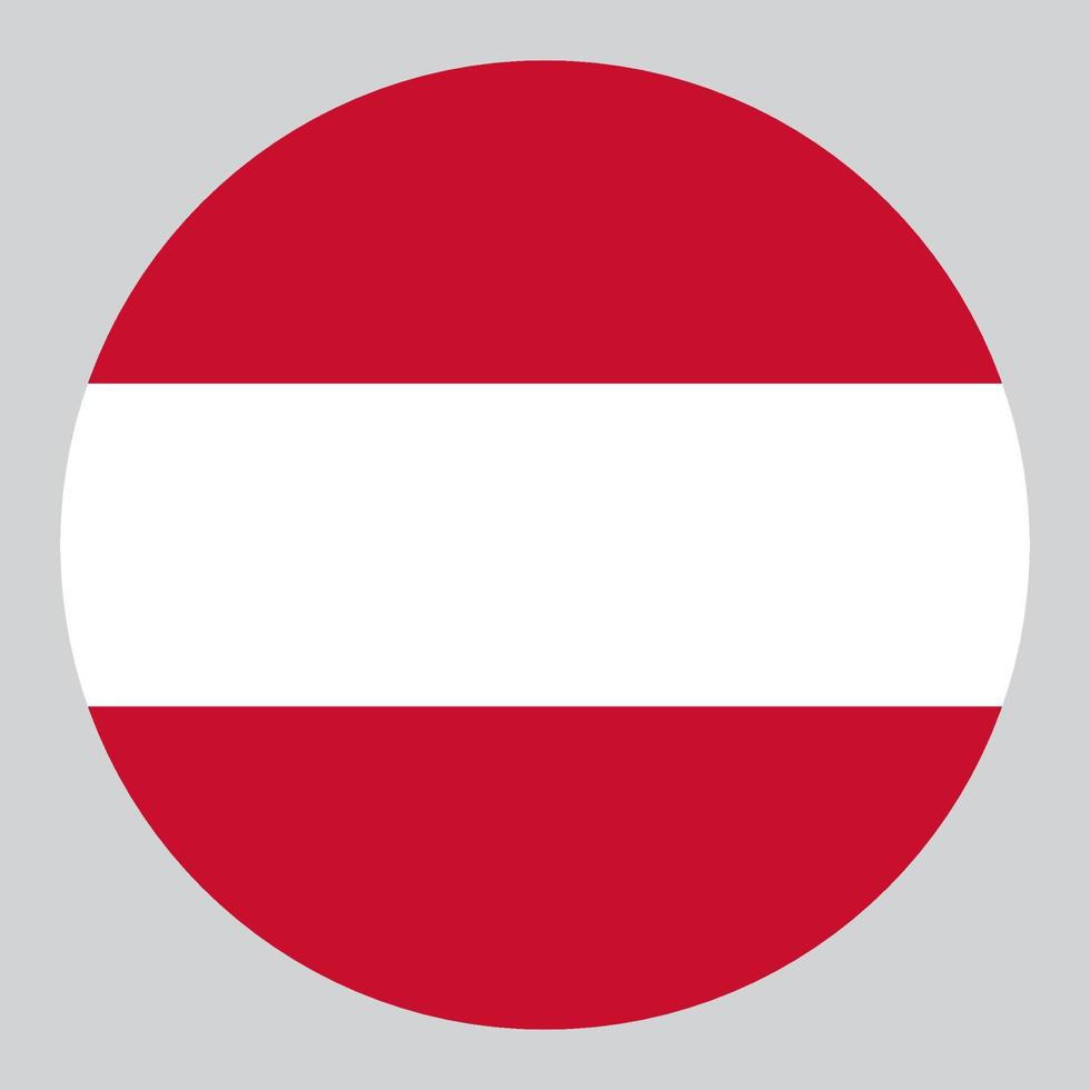 piatto cerchio sagomato illustrazione di Austria bandiera vettore