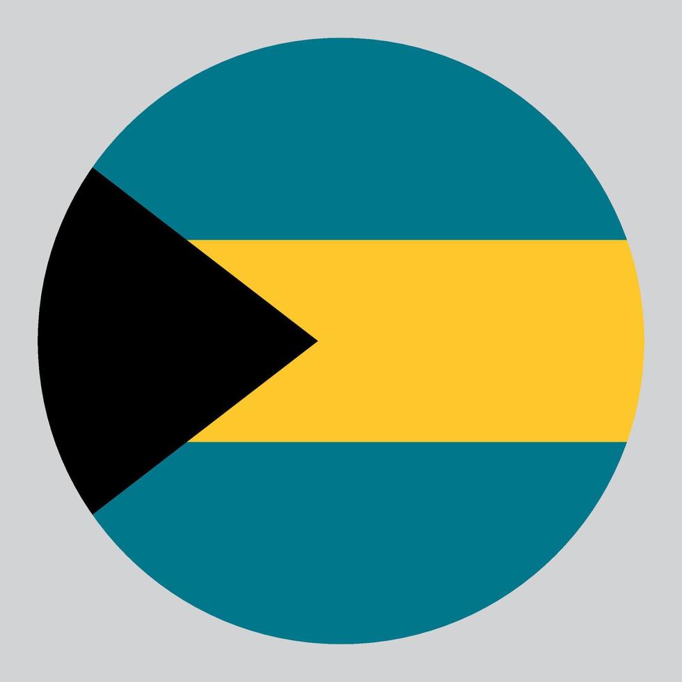 piatto cerchio sagomato illustrazione di Bahamas bandiera vettore