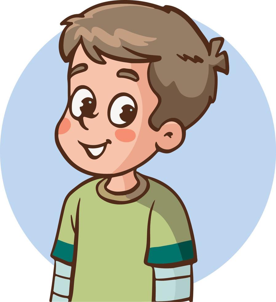 ritratto di carino poco bambini cartone animato vettore illustrazione
