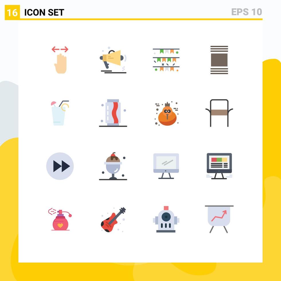 impostato di 16 moderno ui icone simboli segni per Visualizza copertina annuncio irlandesi ghirlanda modificabile imballare di creativo vettore design elementi
