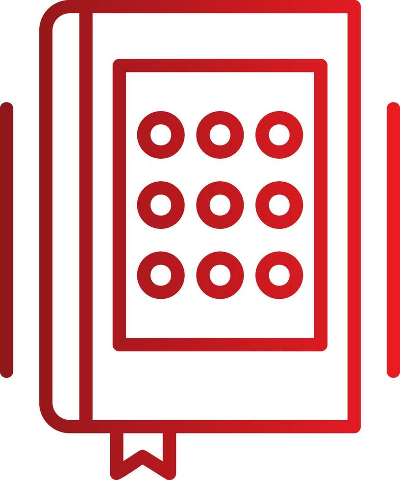 braille codice vettore icona