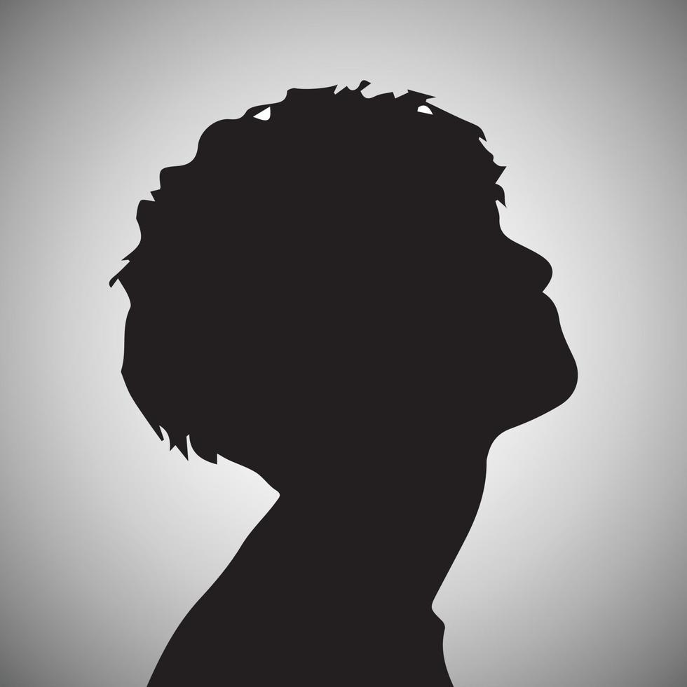 solo ragazzo triste silhouette di molto triste uomo vettore