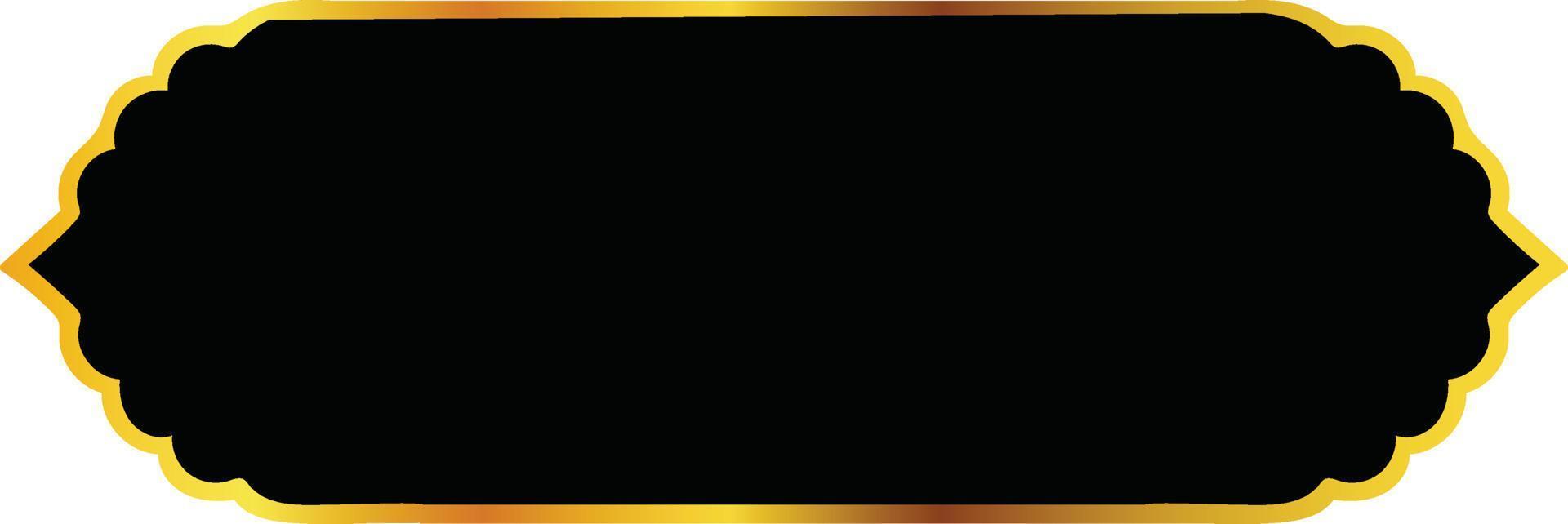 impostato di lusso d'oro Arabo islamico bandiera titolo telaio png trasparente sfondo oro testo scatola vettore design immagini