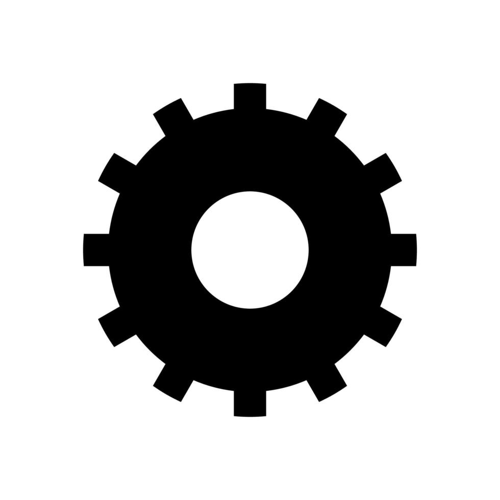 ruota dentata o Ingranaggio icona. semplice ingranaggio ruota per industriale meccanismo. impostazioni icona. vettore illustrazione