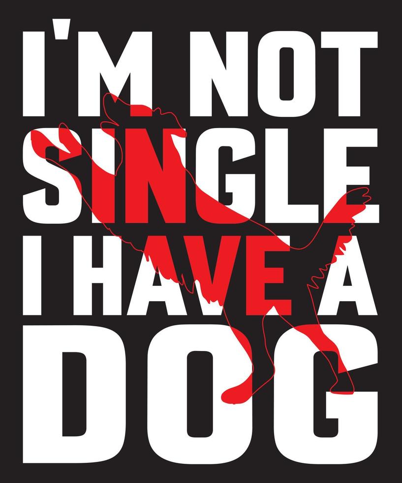 non sono single ho un cane vettore