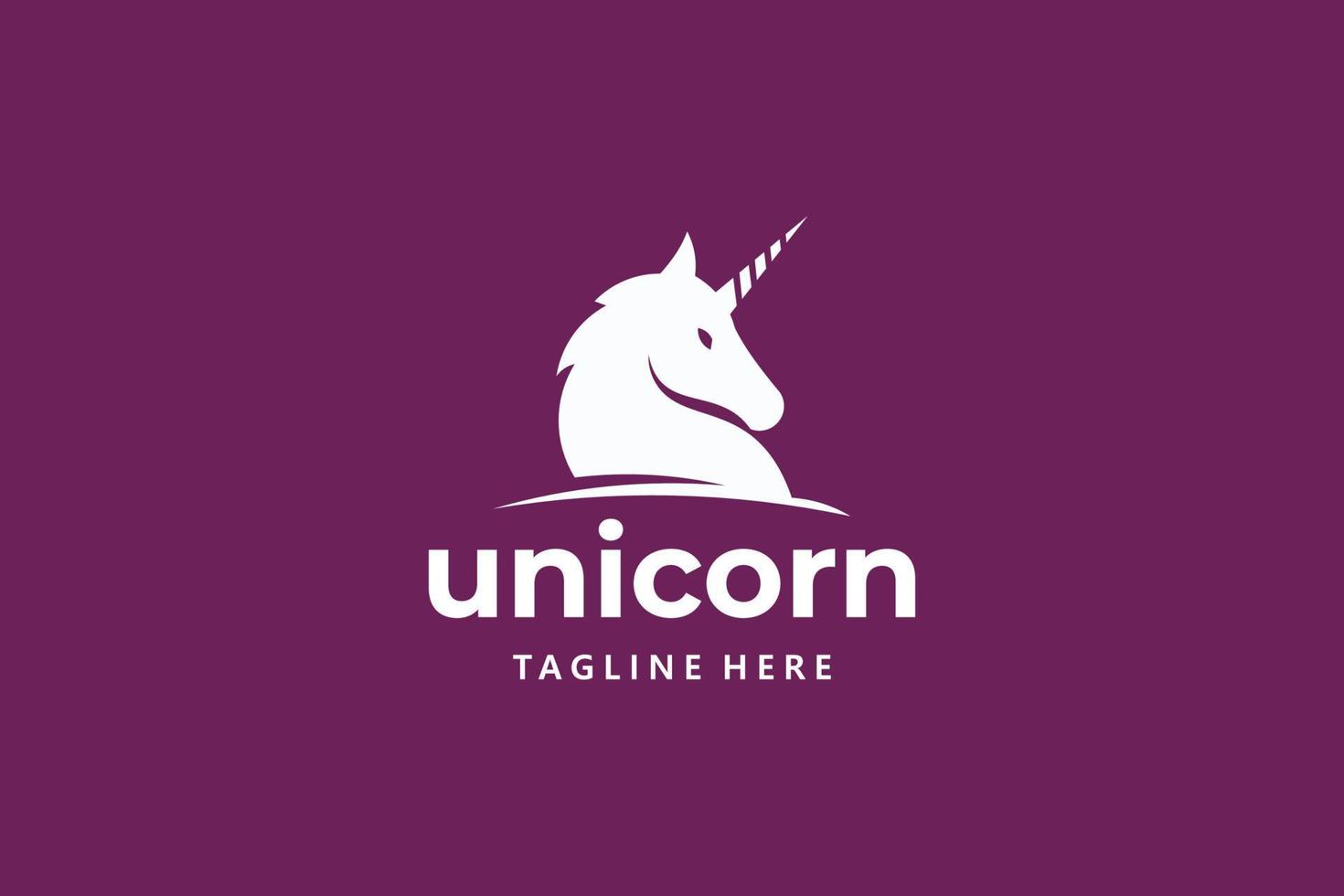 unicorno logo icona vettore isolato