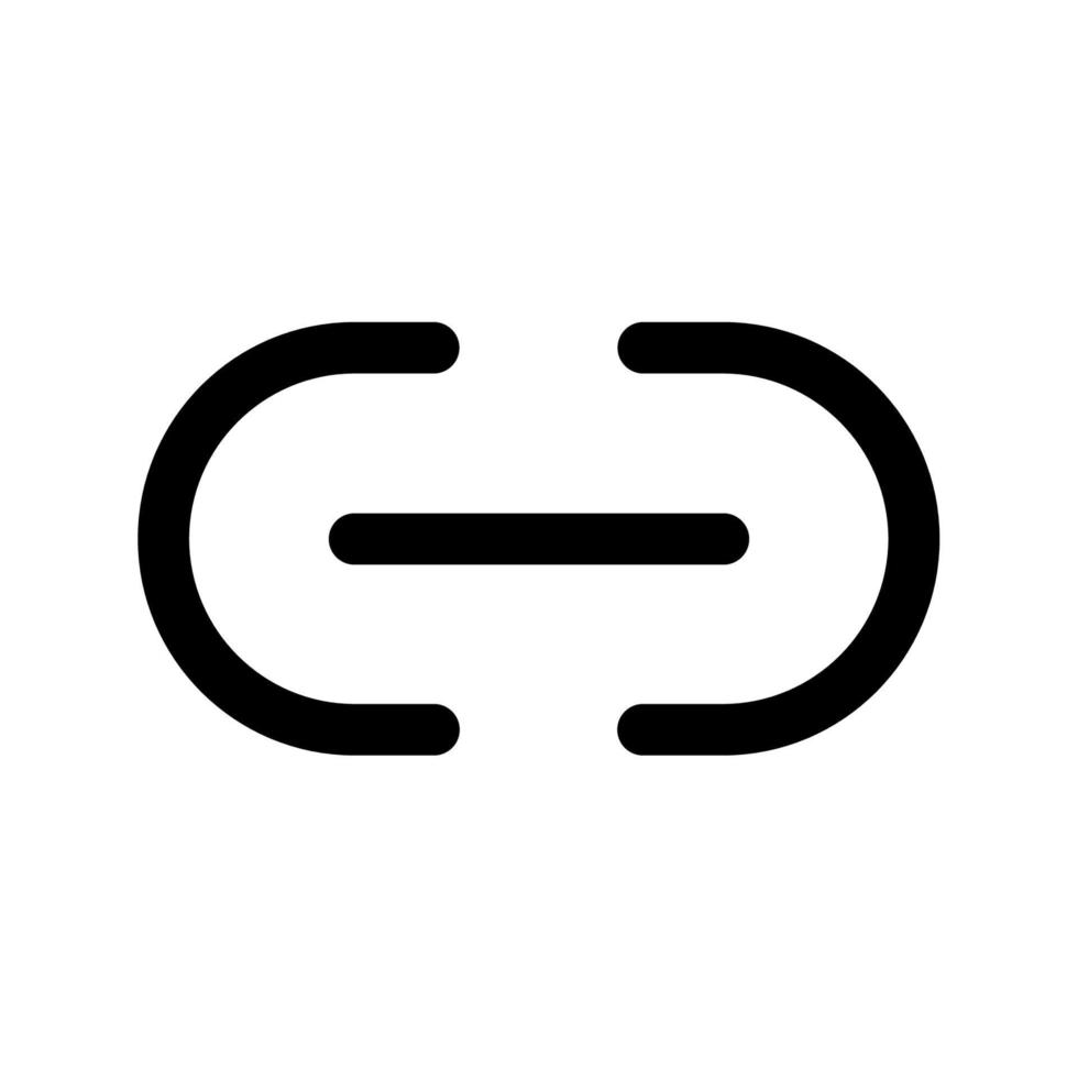 collegamento icona linea isolato su bianca sfondo. nero piatto magro icona su moderno schema stile. lineare simbolo e modificabile ictus. semplice e pixel Perfetto ictus vettore illustrazione.