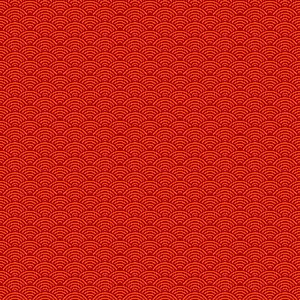 Cinese stile senza soluzione di continuità modello su rosso sfondo. tradizionale orientale ondulato ornamento. vettore